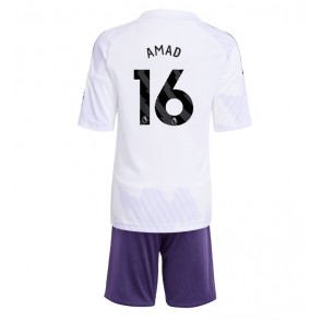 Manchester United Amad Diallo #16 Udebanetrøje Børn 2025-26 Kortærmet (+ Korte bukser)